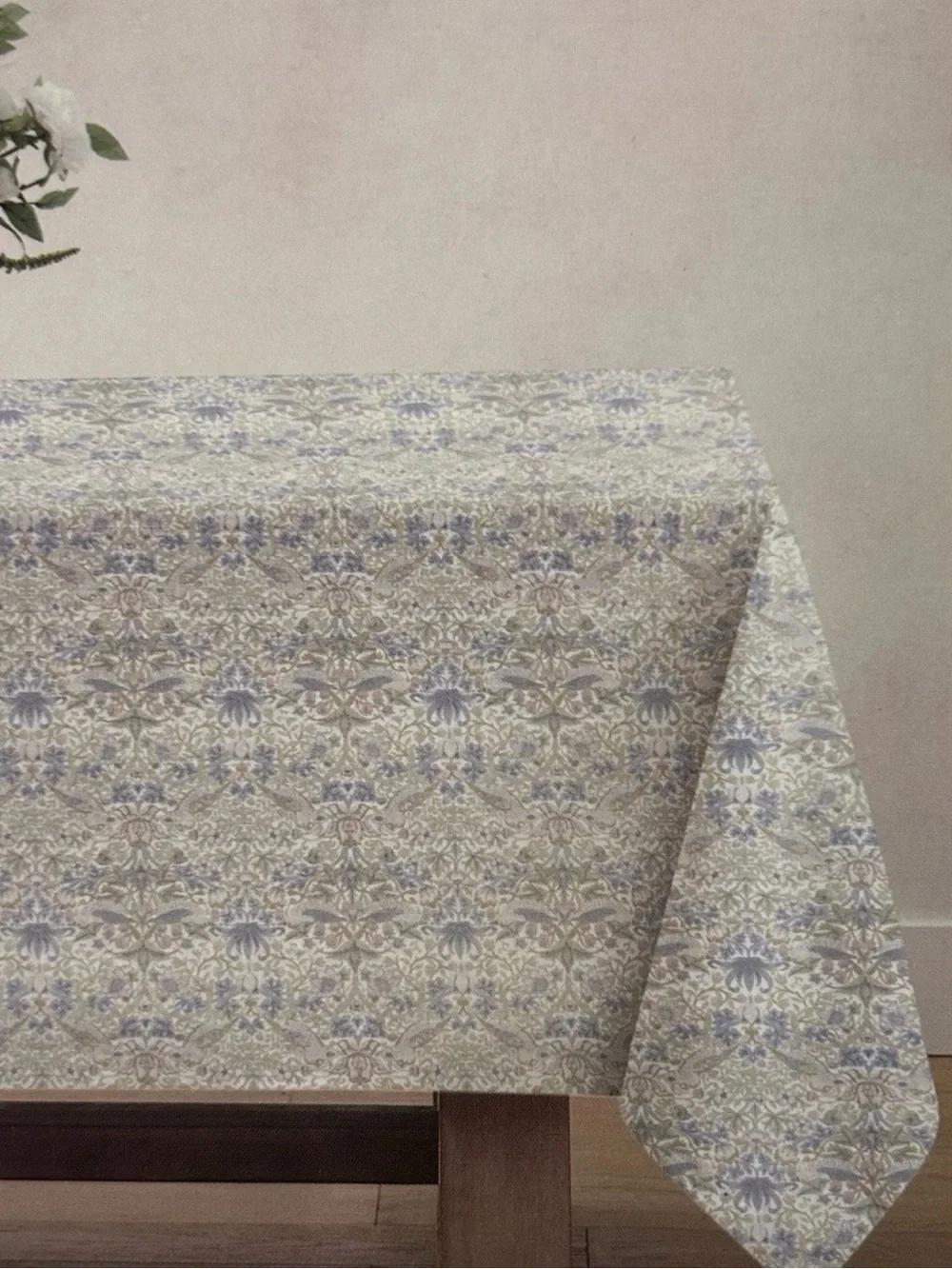 MORRIS & Co Cotton Tablecloth 60 X 120 STRAWBERRY THIEF BIRDS FLORAL COTTON New